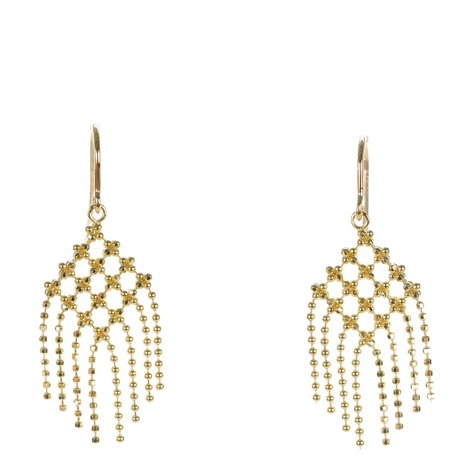 Tiffany 18K Yellow Gold Fringe Drop Earrings 1 of 5
