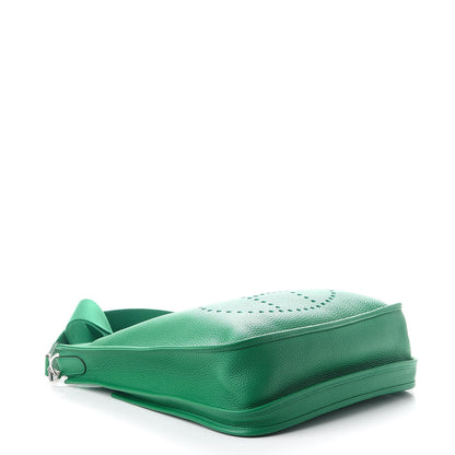 Hermes Taurillon Clemence Evelyne III GM Vert Vertigo 4 of 8