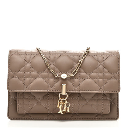 Christian Dior Lambskin Cannage Chain My Dior Daily Chain Pouch Warm Taupe 1 of 10