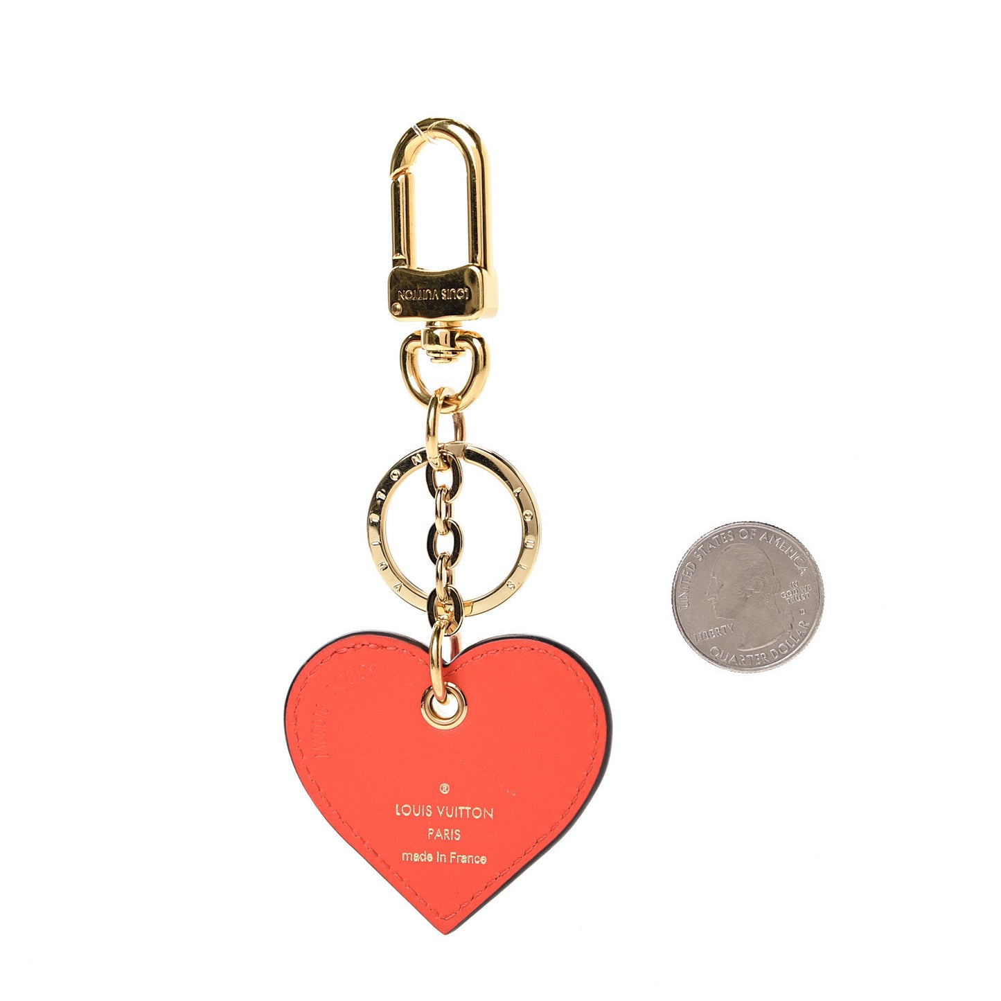 Vernis Degrade Love Lock Heart Key Holder Bag Charm Pink Red