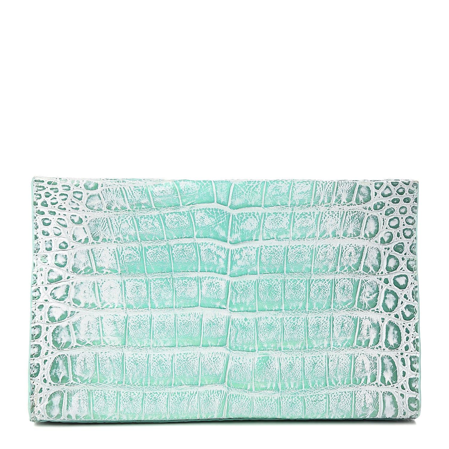 Nancy Gonzalez Crocodile Clutch Turquoise 1 of 8