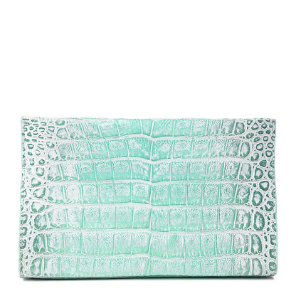 Nancy Gonzalez Crocodile Clutch Turquoise 1 of 8