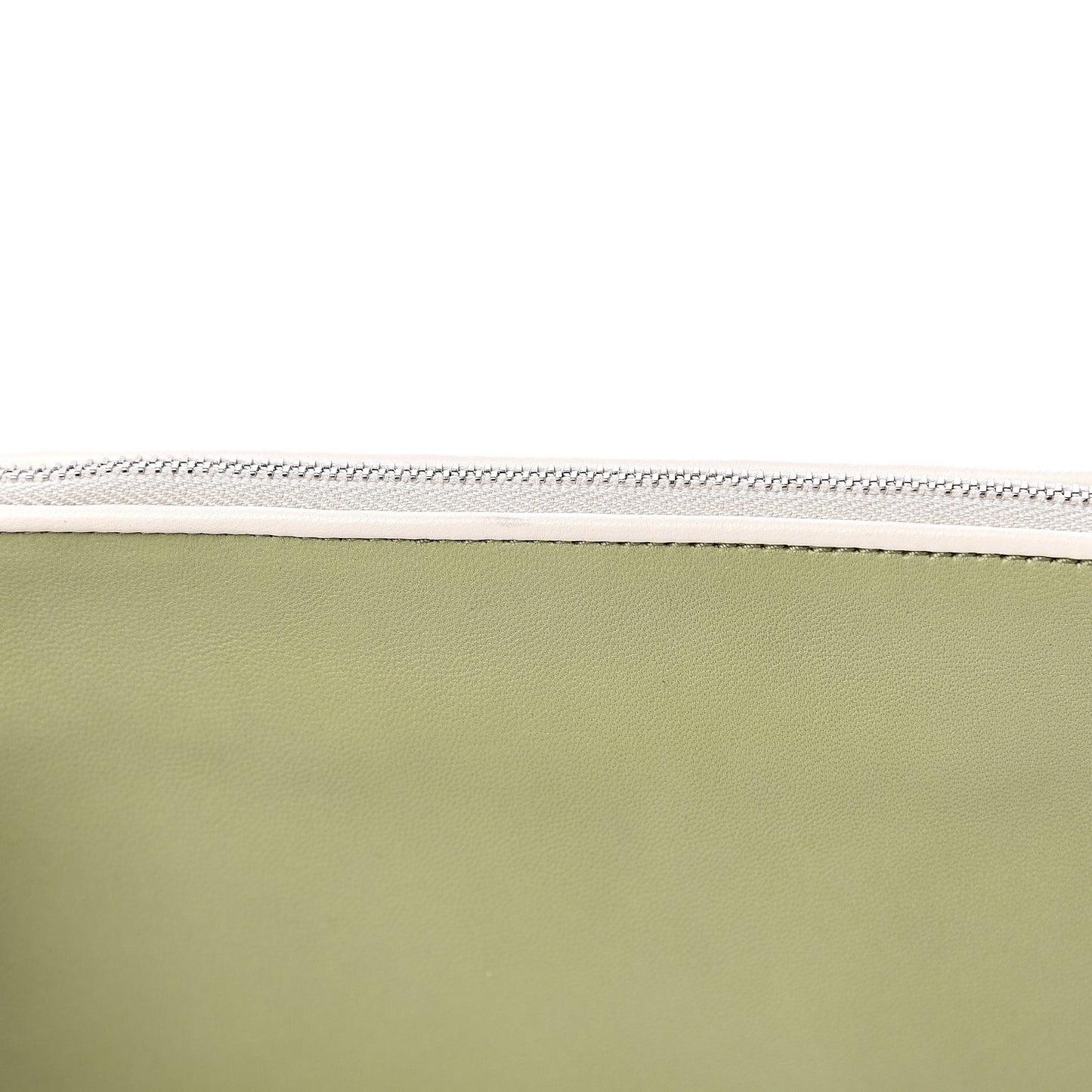 Nappa Glitter Clutch Wristlet Pistacchio Bianco