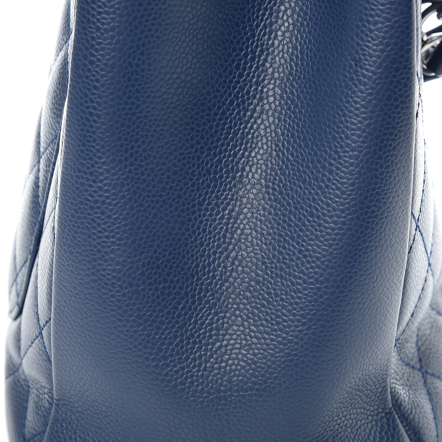 Chanel Caviar Quilted Grand Shopping Tote GST Dark Navy Blue 16 of 17