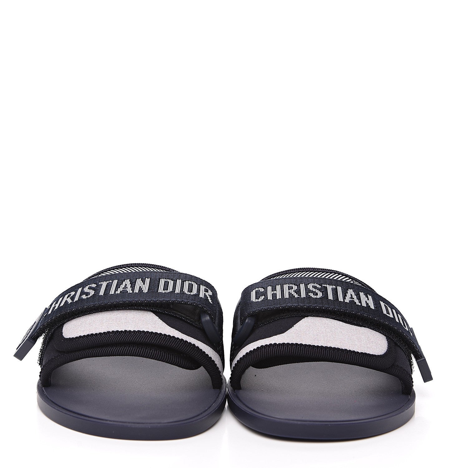 Christian Dior Technical Stretch Fabric Camouflage Dio(r)evolution Slide Sandals 38 Deep Blue 2 of 8