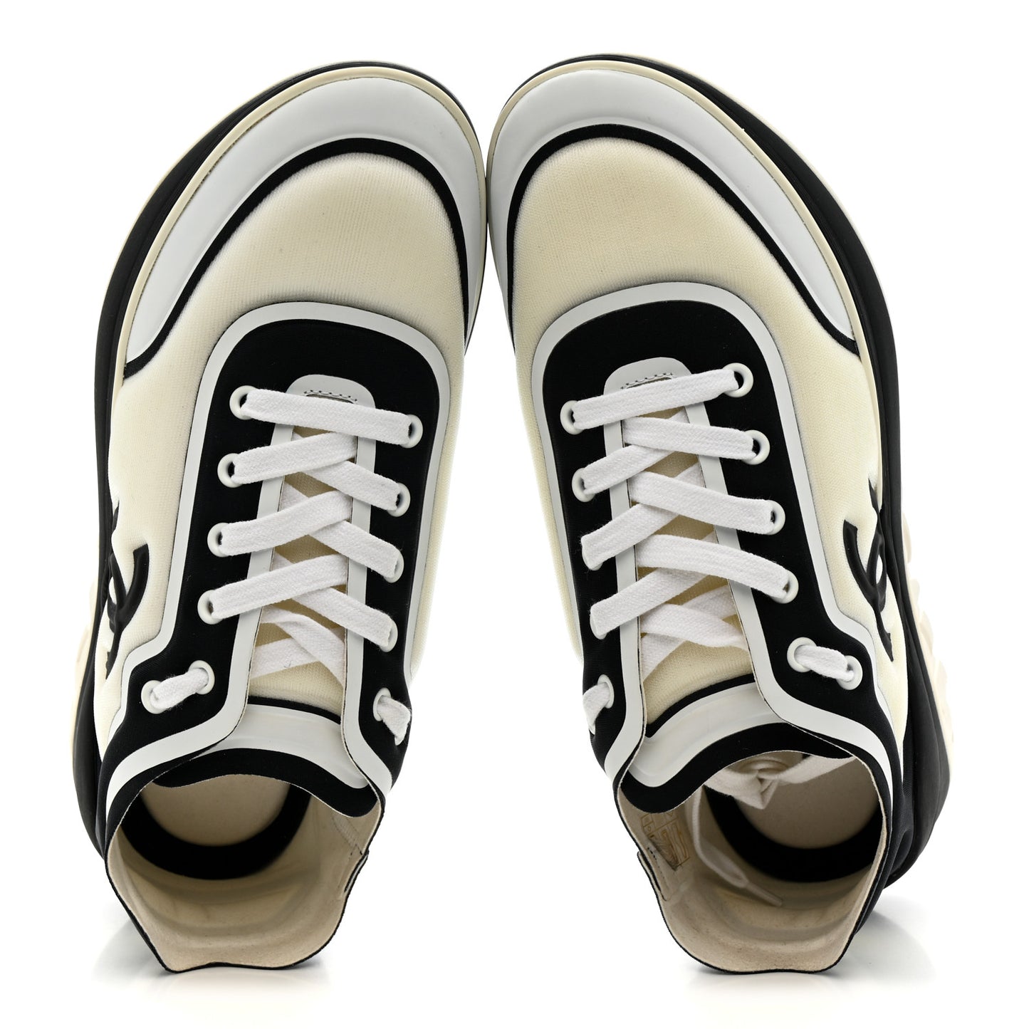 Lycra Womens CC Sneakers 39.5 White Black