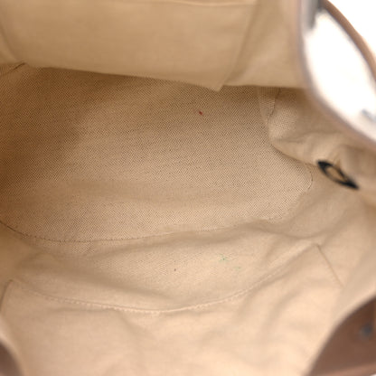Gucci GG Supreme Monogram Neo Vintage Drawstring Bucket Backpack Beige New Acero Crop 5 of 13