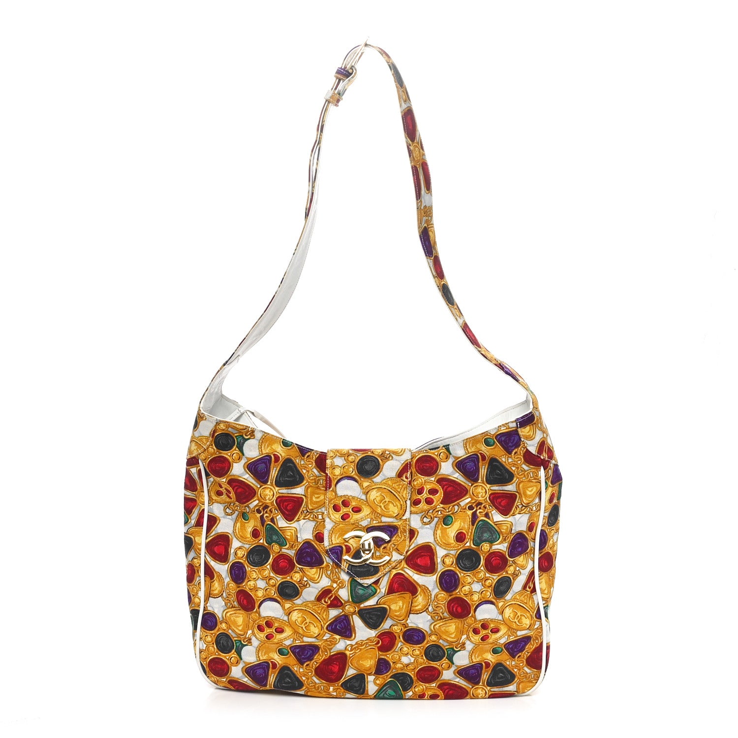 Chanel Canvas Gripoix Print Shoulder Bag Multicolor 1 of 11