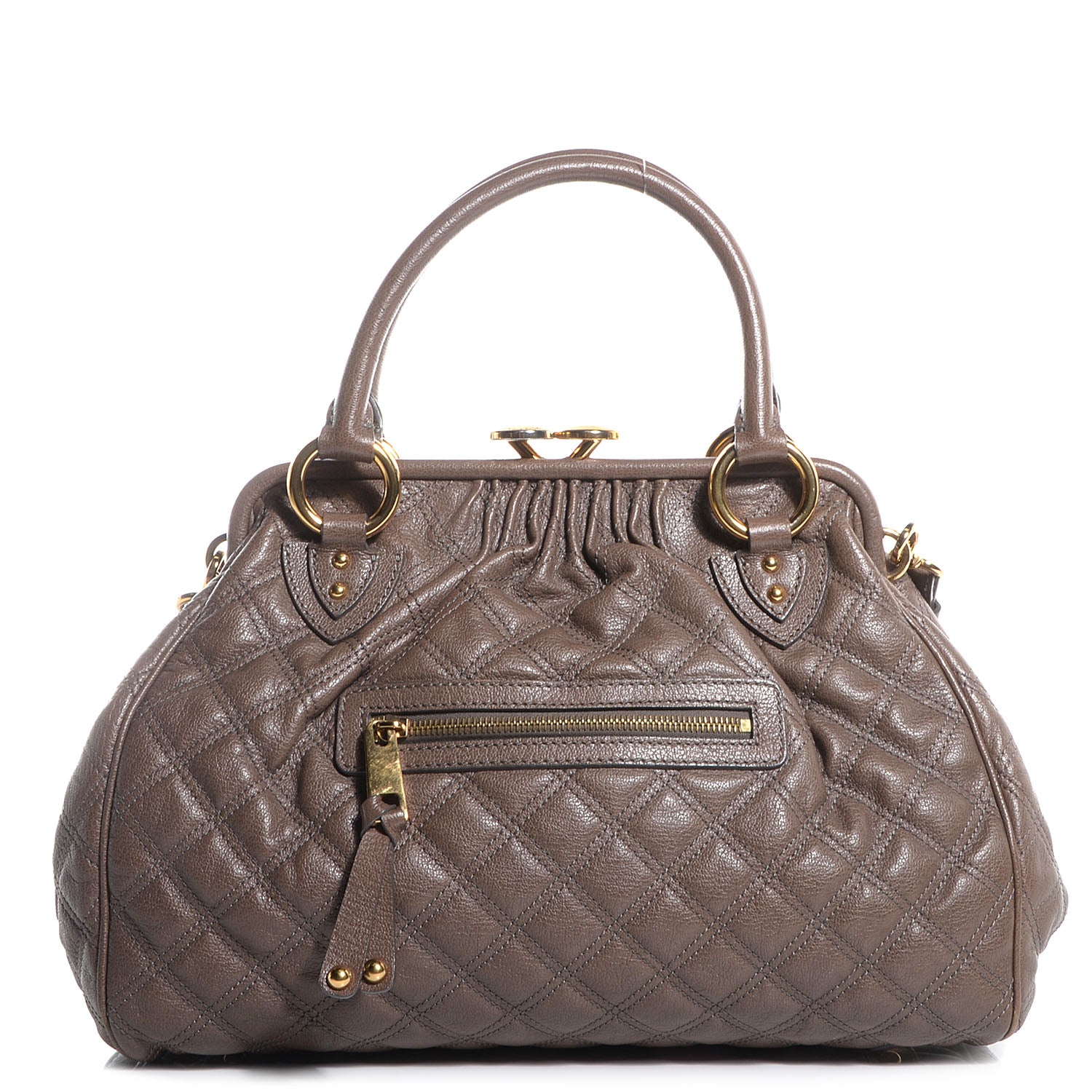 Marc Jacobs Quilted Leather Stam Mouse Grey 1 of 10