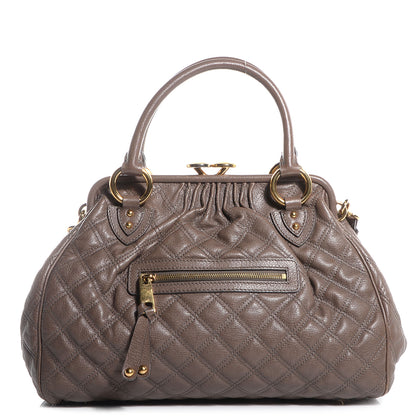 Marc Jacobs Quilted Leather Stam Mouse Grey 1 of 10