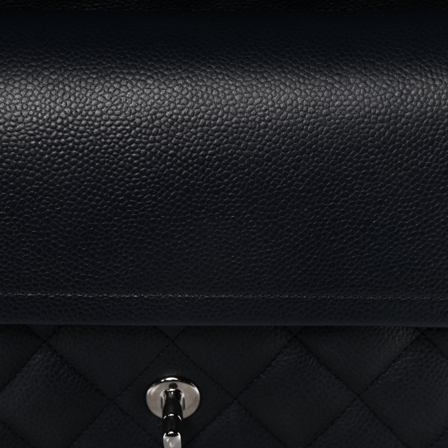 Chanel Caviar Quilted Jumbo Double Flap Navy Blue 10 of 12