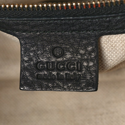 Gucci Calfskin Vintage Web Medium Boston Black 7 of 10