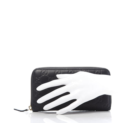 Gucci Guccissima Vitello Tender Zip Around Wallet Black 2 of 11