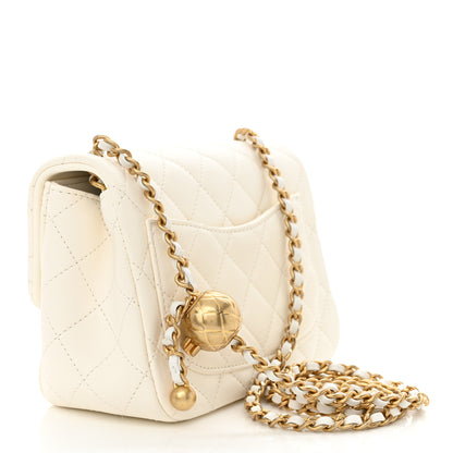 Chanel Lambskin Quilted Mini Pearl Crush Flap White 3 of 11
