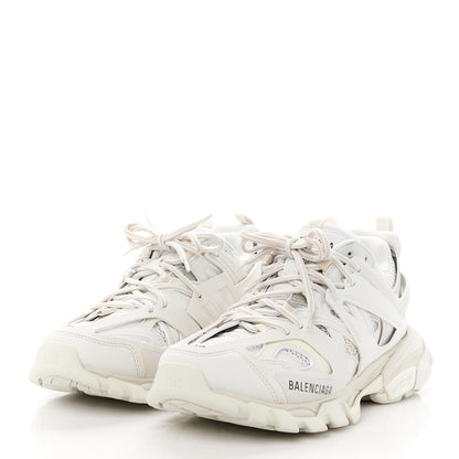 Balenciaga Rubber Mesh Fabric Monocolor Recycled Sole Womens Track Sneakers 38 White 3 of 9