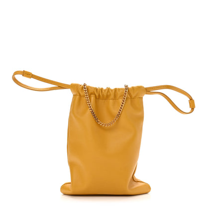 Saint Laurent Lambskin Paris Drawstring Pouch Saffran 1 of 10