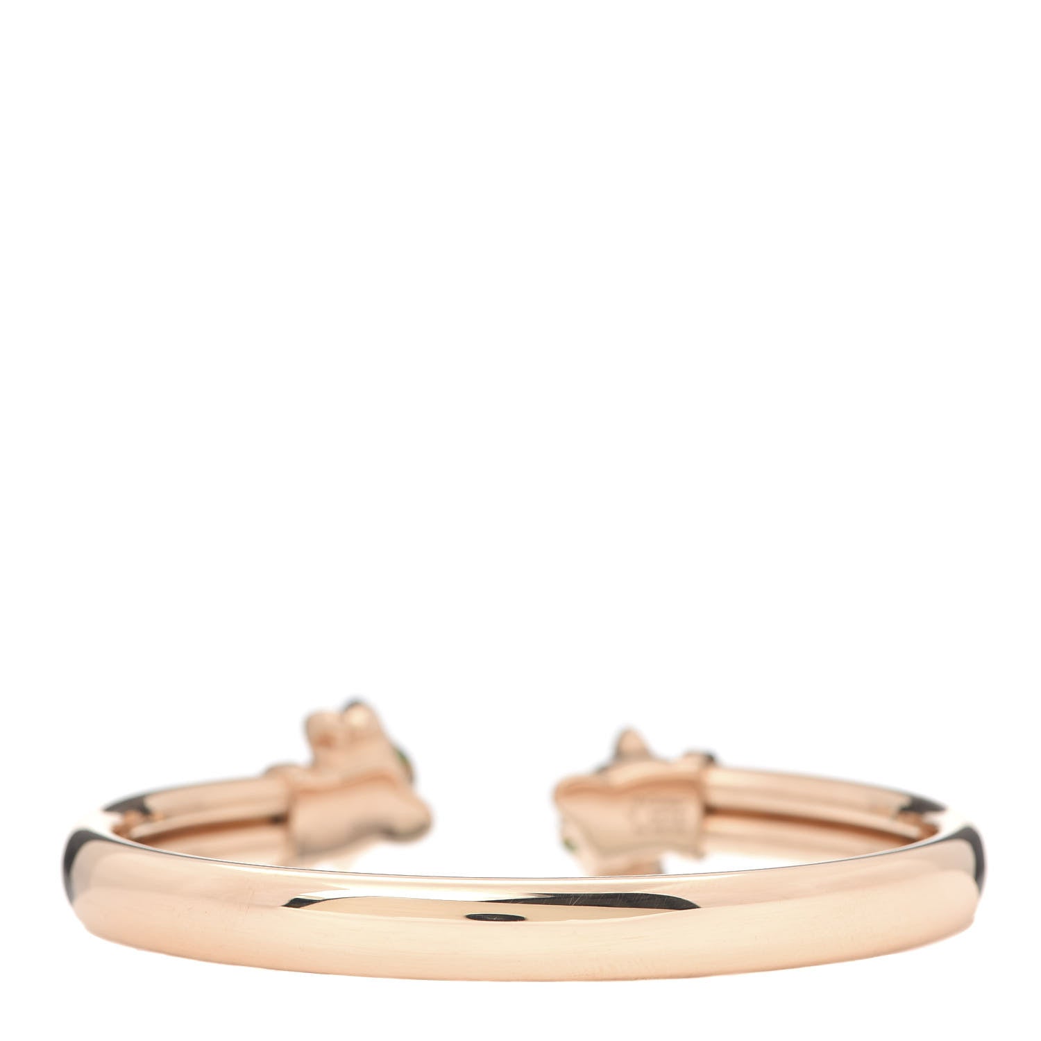 Cartier 18K Pink Gold Tsavorite Garnet Onyx Panthère De Cuff Bracelet 4 of 6