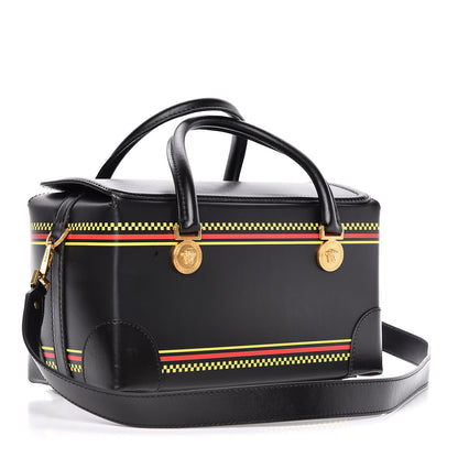 Versace Vitello 90's Vintage Logo Bag Black 3 of 15