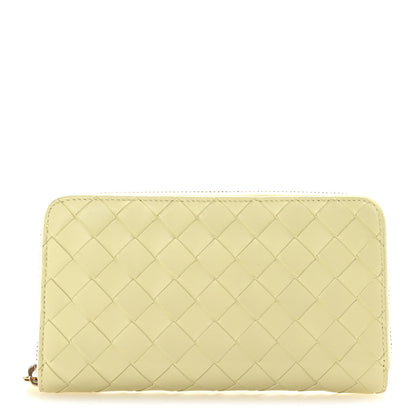 Bottega Veneta Nappa Intrecciato Zip Around Wallet Ice Cream 1 of 7