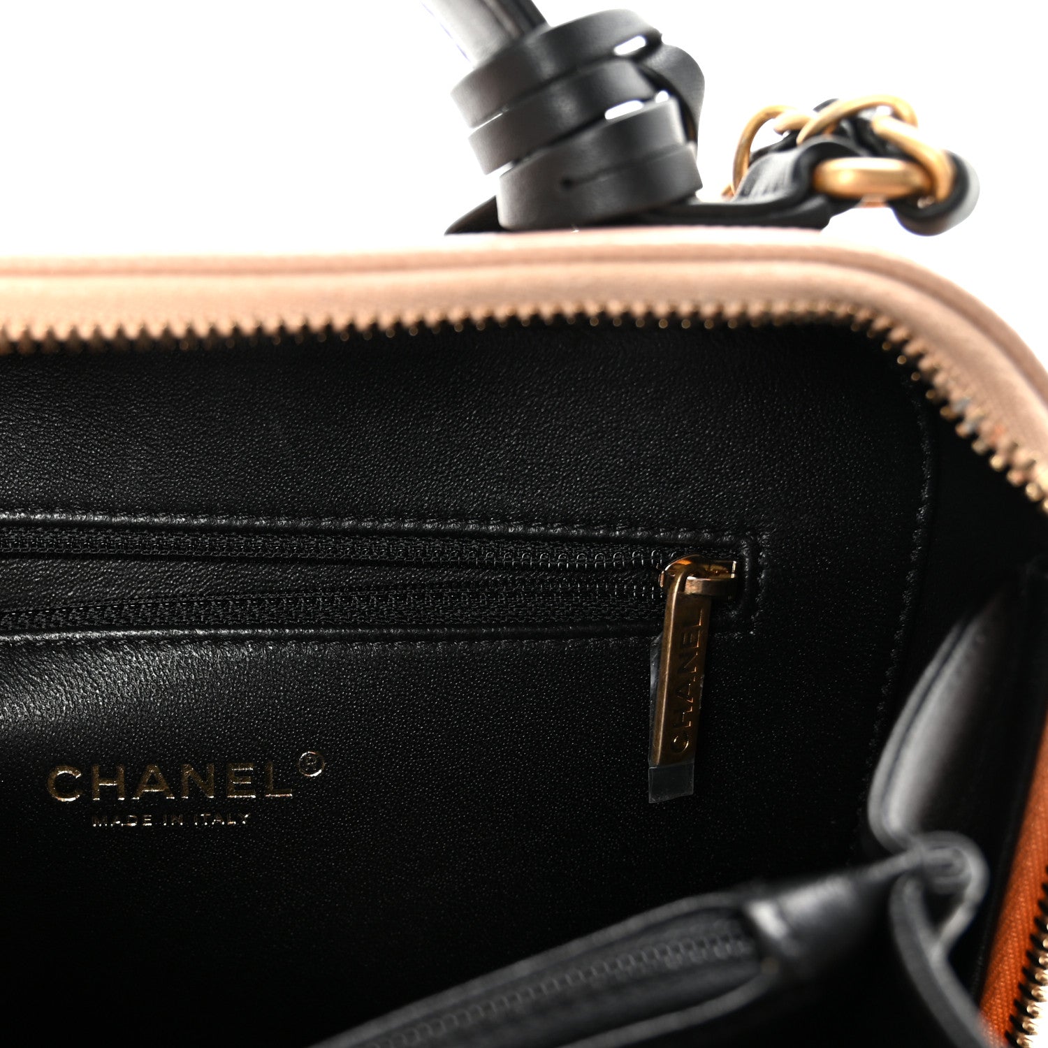 Chanel Caviar Quilted Medium CC Filigree Vanity Case Beige Black 6 of 10