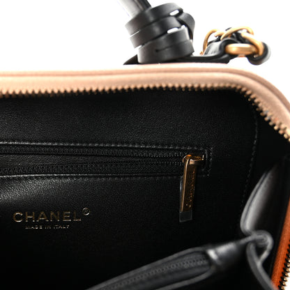 Chanel Caviar Quilted Medium CC Filigree Vanity Case Beige Black 6 of 10