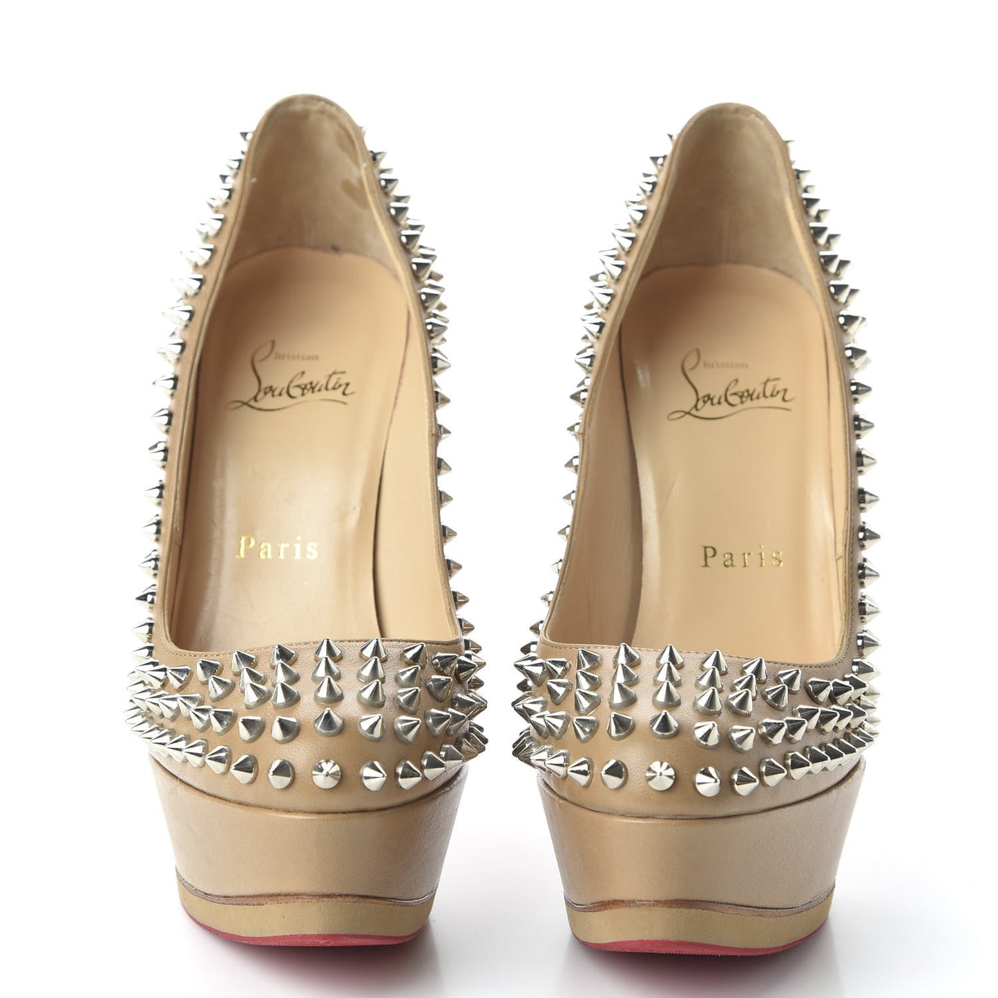 Nappa Spikes 140 Platform Pumps 36 Nude