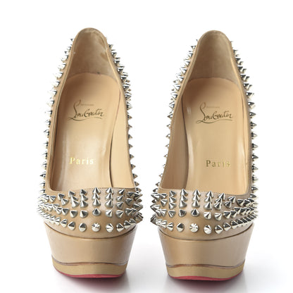 Christian Louboutin Nappa Spikes 140 Platform Pumps 36 Nude 2 of 7