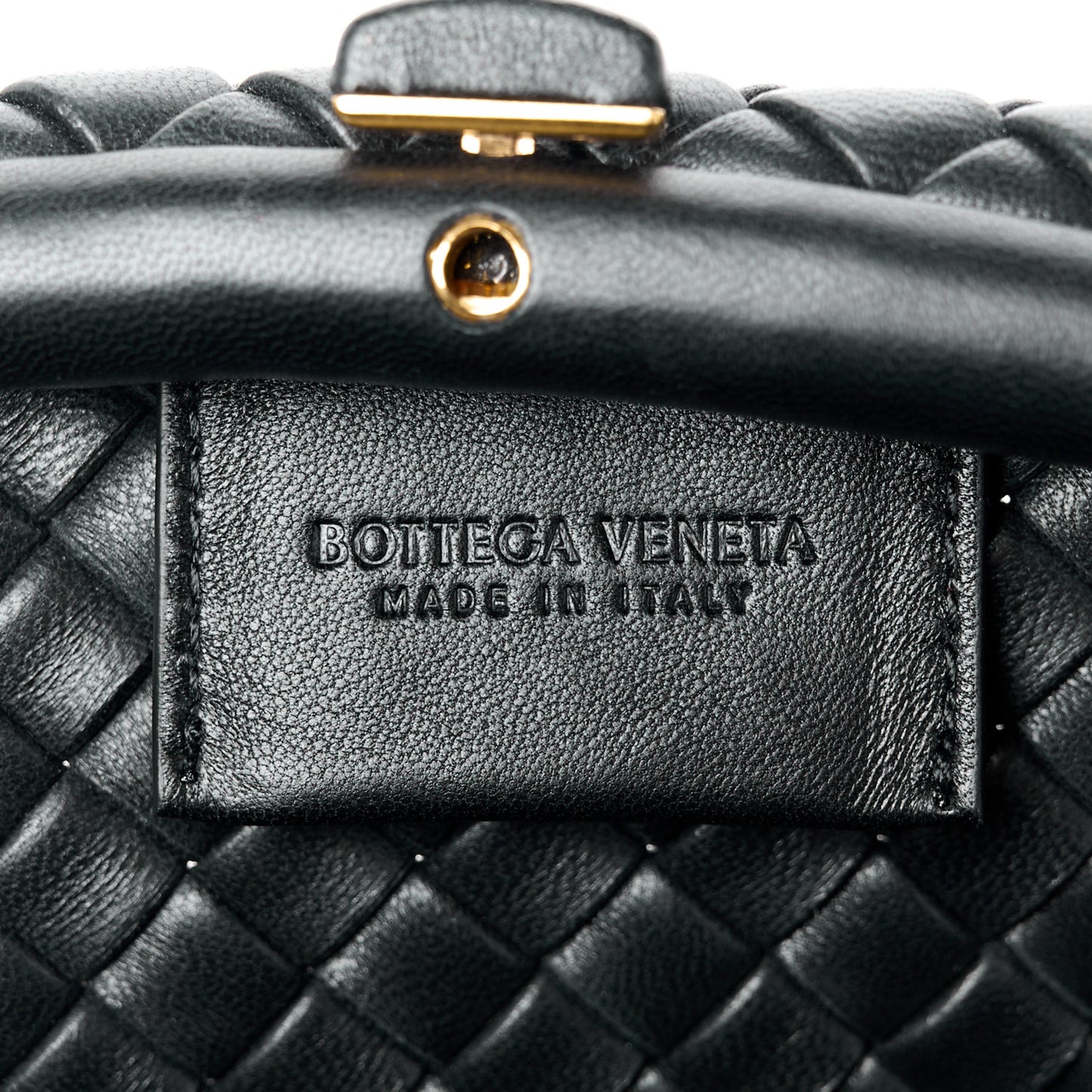 Nappa Intrecciato Medium Padded The Handle Tote Black