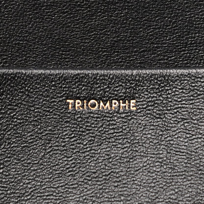Celine Shiny Calfskin Triomphe Clutch Black 7 of 7