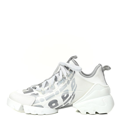Christian Dior Neoprene Rubber Spatial Print Womens D-Connect Sneakers 38.5 White 1 of 15