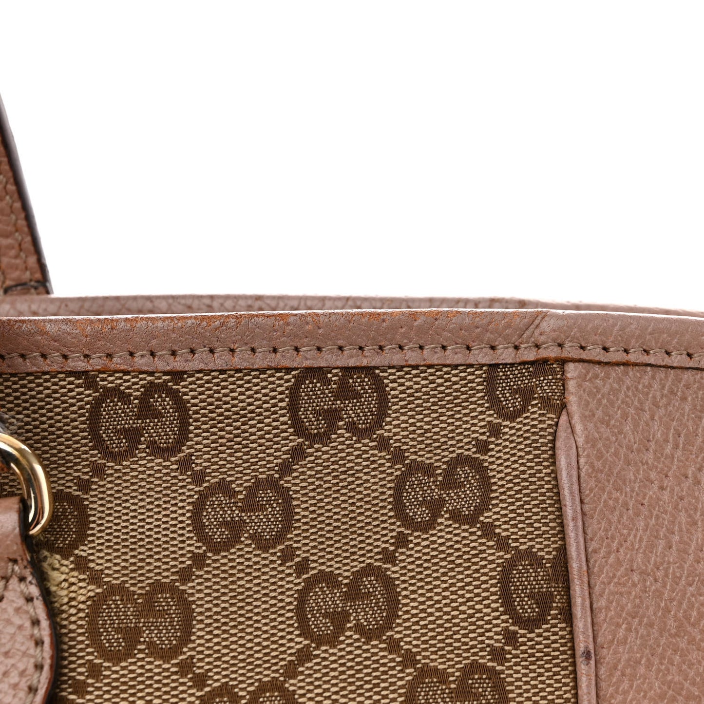 Monogram Medium Bree Zippered Tote Beige Dark Cipria