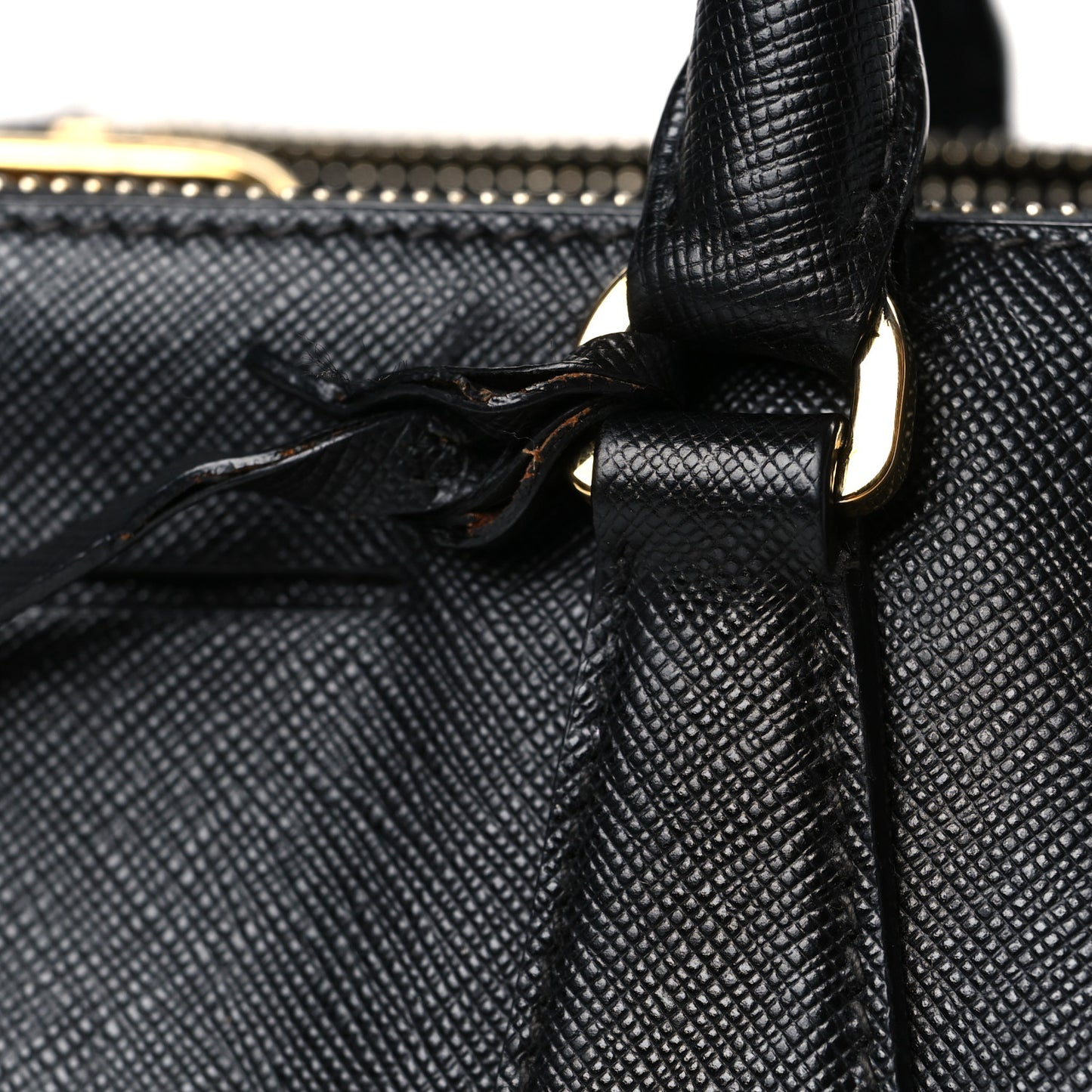 Saffiano Medium Galleria Double Zip Tote Black