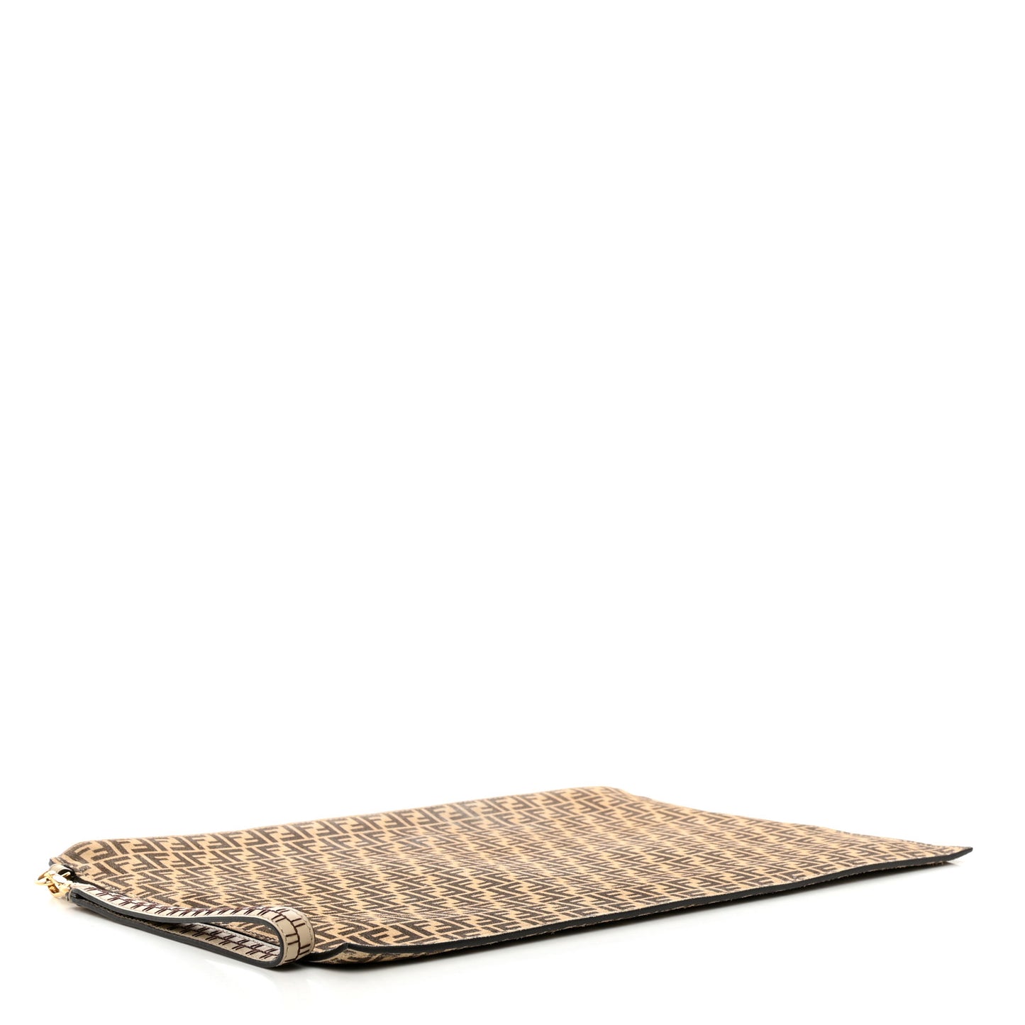 Suede Vitello Grace Micro FF Large Flat Pouch Nude Spring Maya