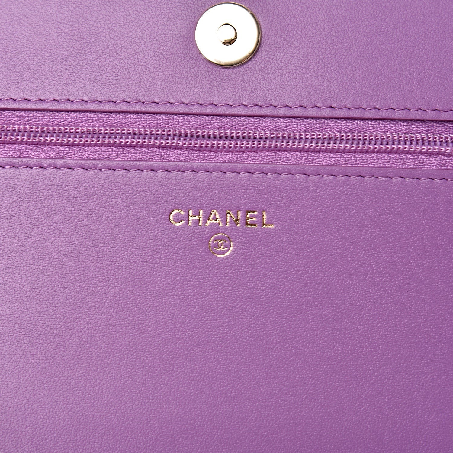 Chanel Caviar Quilted Boy Wallet On Chain WOC Purple 6 of 12