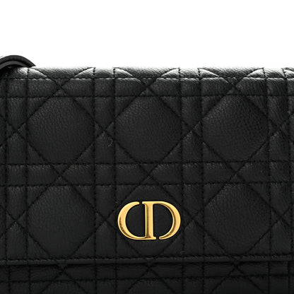 Christian Dior Supple Calfskin Caro Pouch with Chain Black 8 of 12