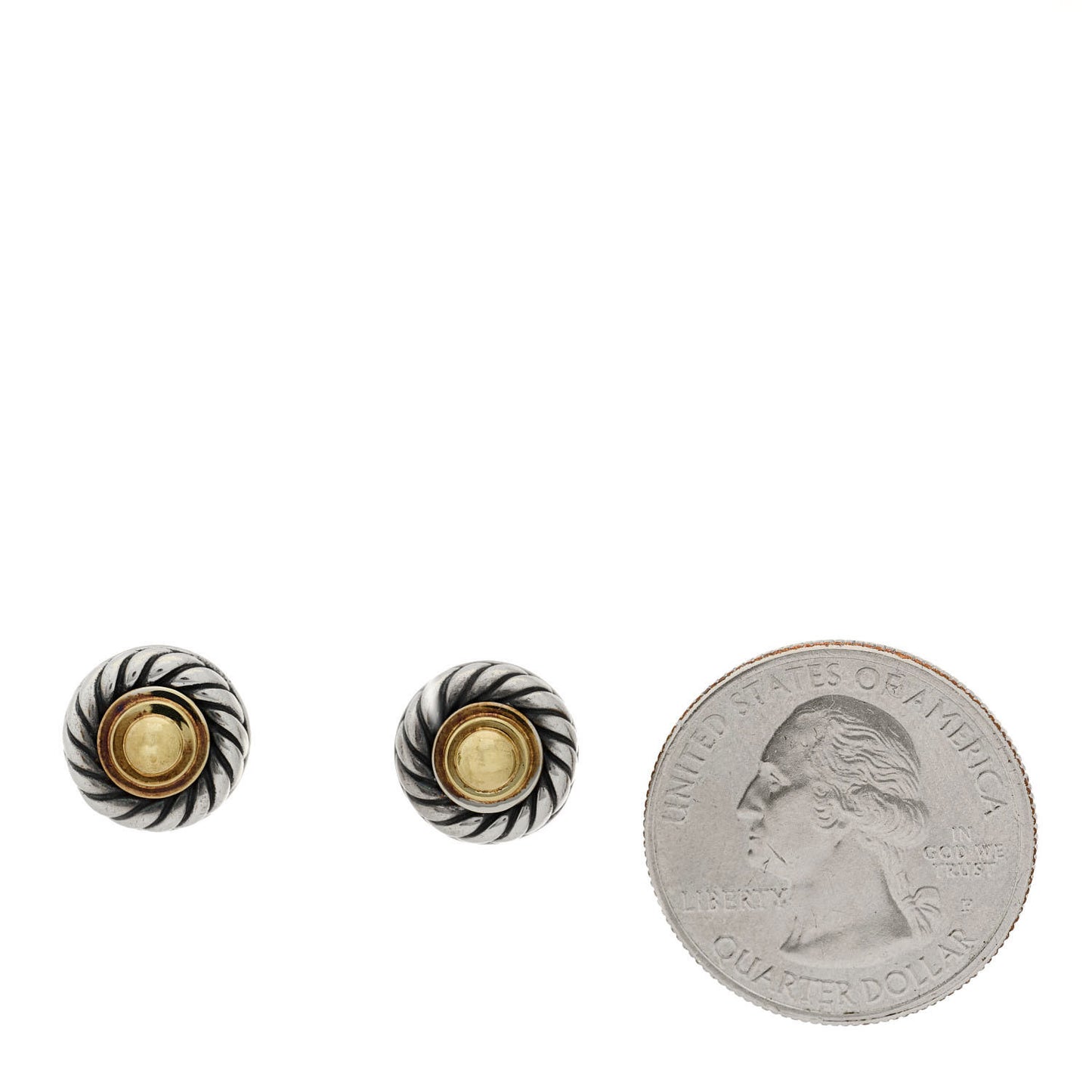 Sterling Silver 14K Yellow Gold Cookie Earrings