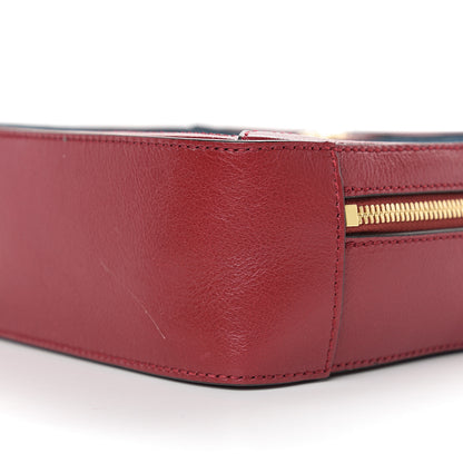 Gucci Suede Calfskin Web Small Ophidia Top Handle Shoulder Bag New Blue Romantic Cherry 8 of 10
