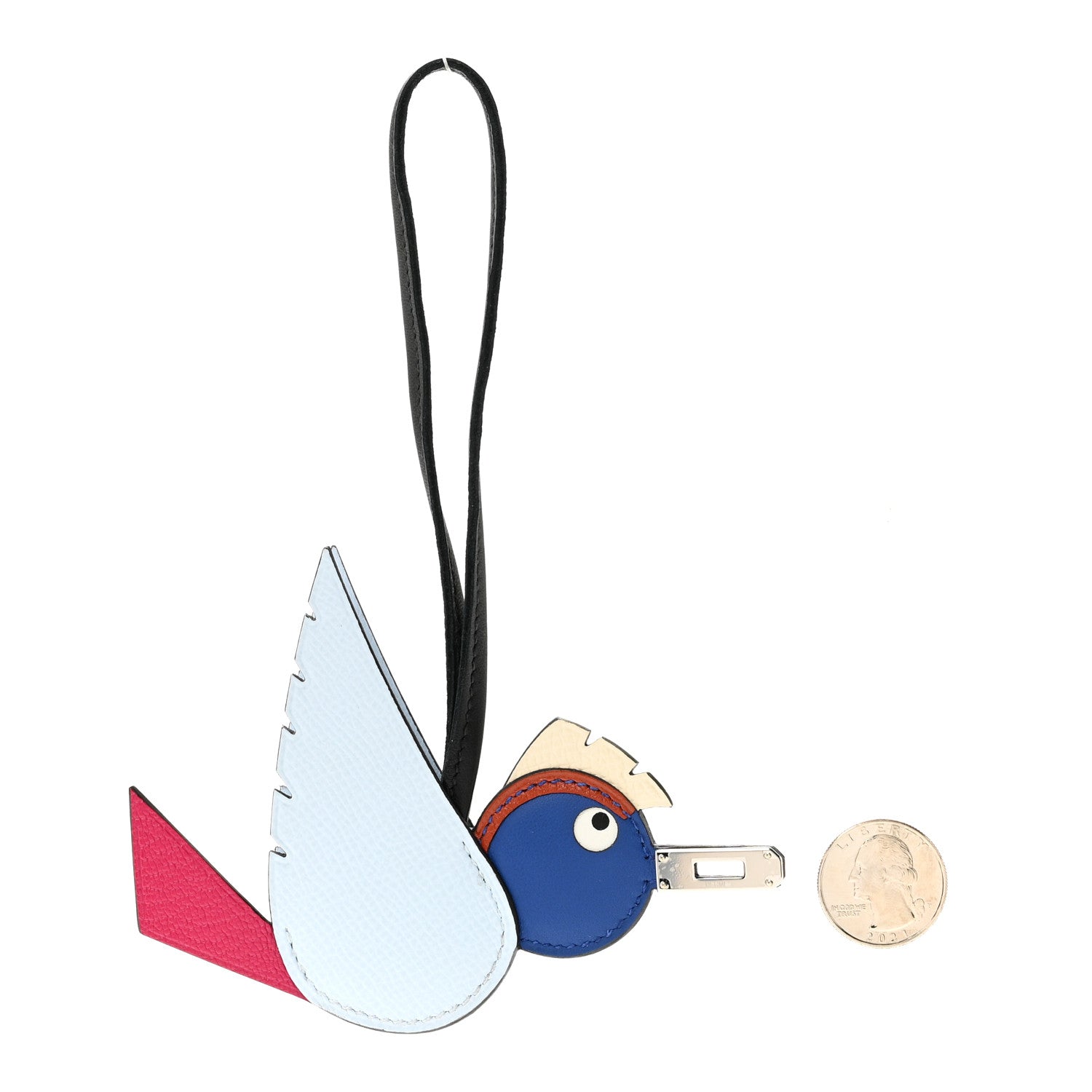 Hermes Epsom Swift Chevre Mysore Birdy Bag Charm Bleu Brume Rose Mexico Bleu Royal Cuivre Nata Black 2 of 5