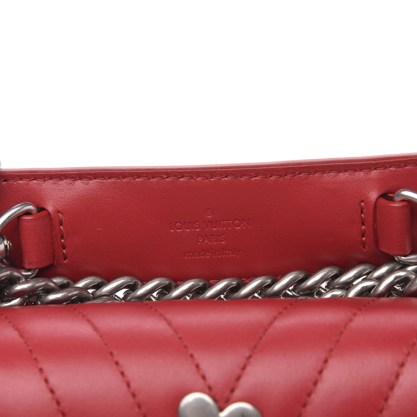 Calfskin Love Lock New Wave Chain MM Scarlet