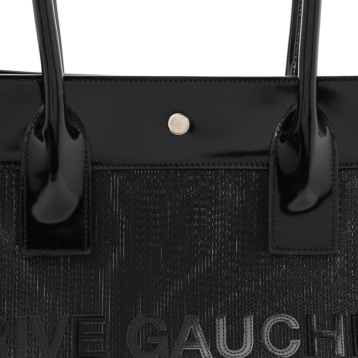 Mesh Patent Rive Gauche Tote Black