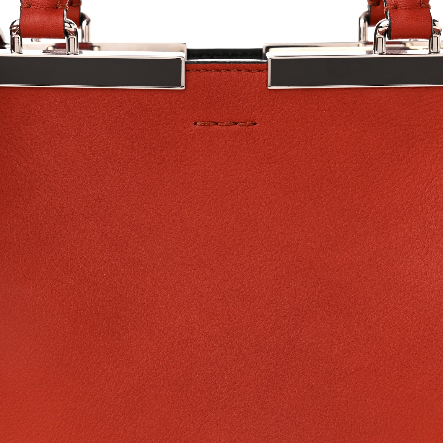 Fendi Vitello Dolce Marmol Shiny Nappa Petite 3Jours Tote Terra di Siena 8 of 10
