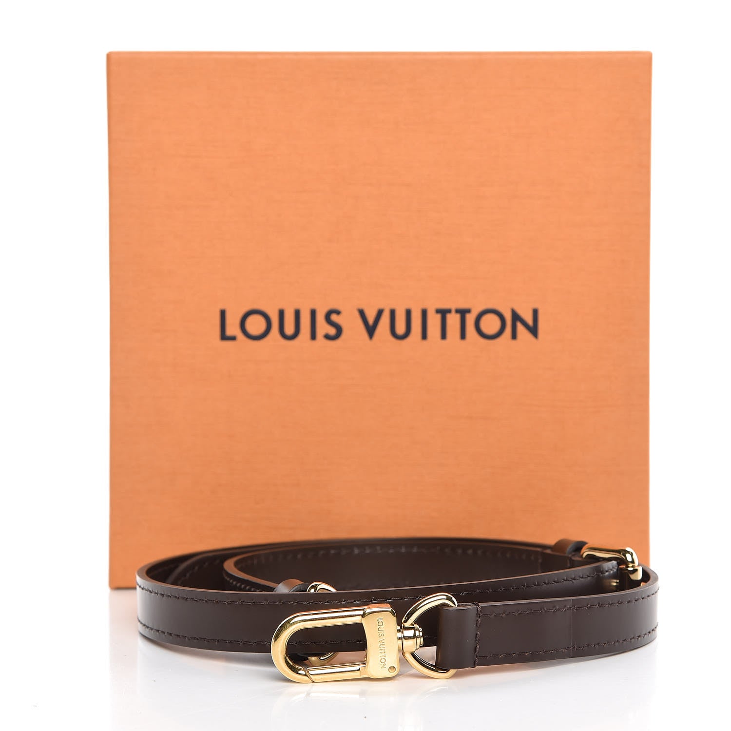 Louis Vuitton Calfskin 16mm Adjustable Shoulder Strap Brown 4 of 4