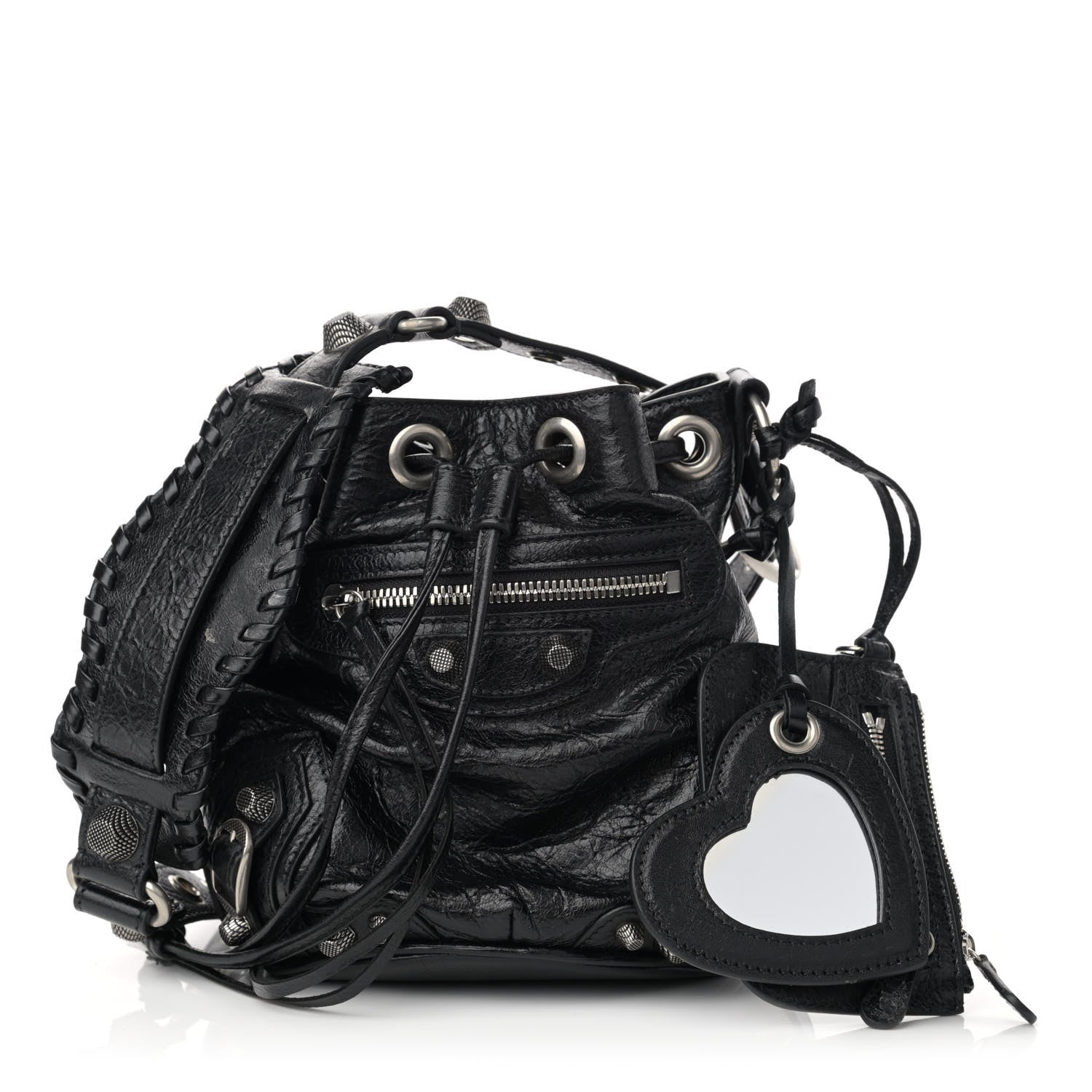Balenciaga Agneau Arena Le Cagole Bucket Bag XS Black 1 of 10