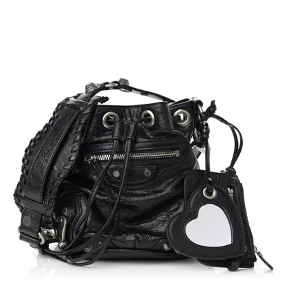 Balenciaga Agneau Arena Le Cagole Bucket Bag XS Black 1 of 10