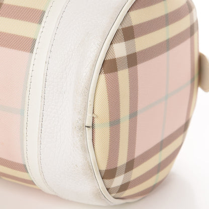 Burberry Candy Check Barrel Satchel Pink White 14 of 14
