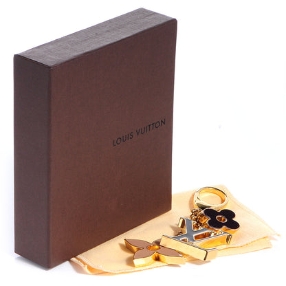 Louis Vuitton Fleur De Monogram Bag Charm Dore 6 of 6