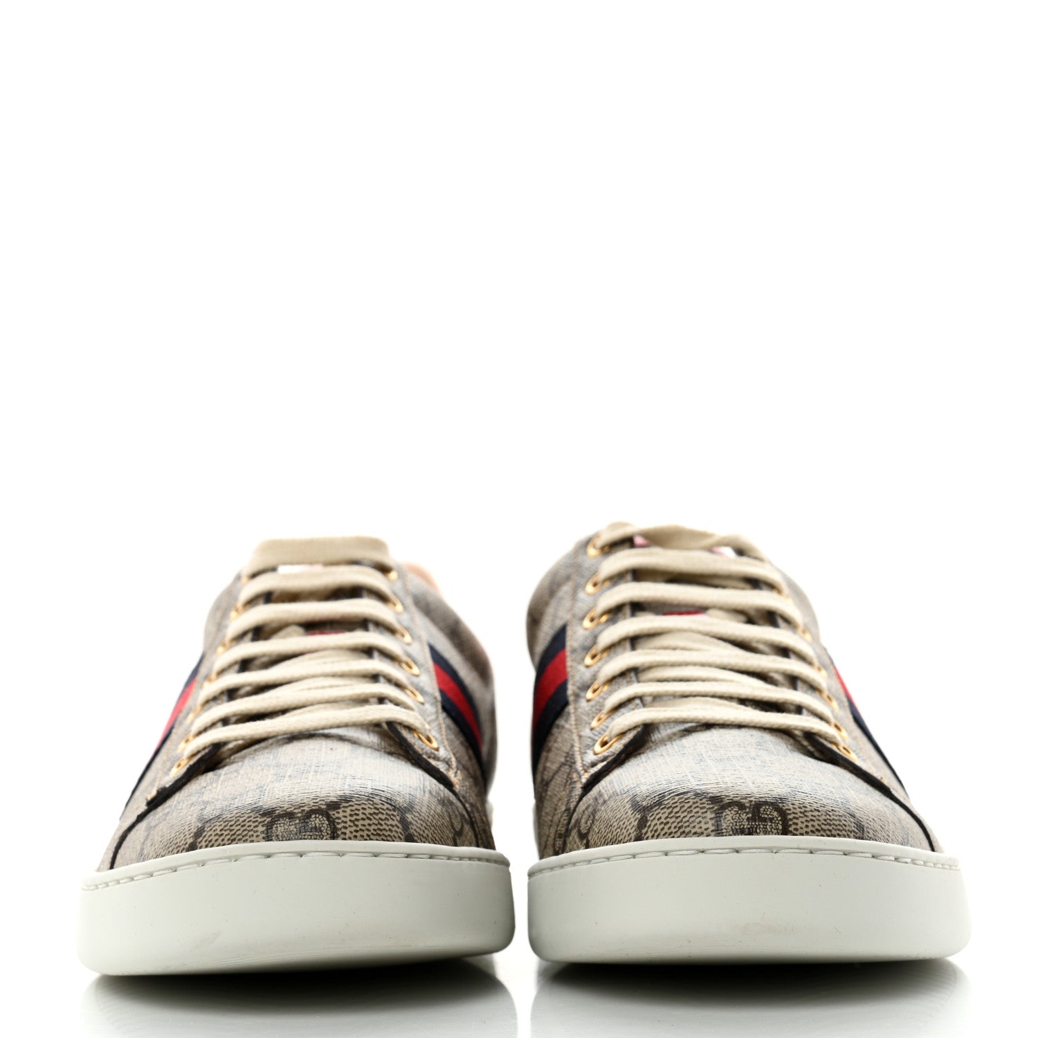 Gucci GG Supreme Monogram Womens Ace Low-Top Sneaker 41.5 Beige 2 of 9