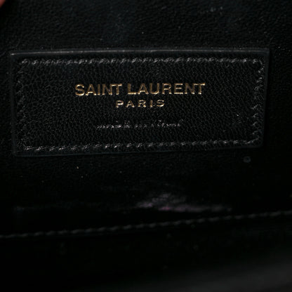 Saint Laurent Grain De Poudre Medium Classic Monogram Kate Satchel Black 6 of 8