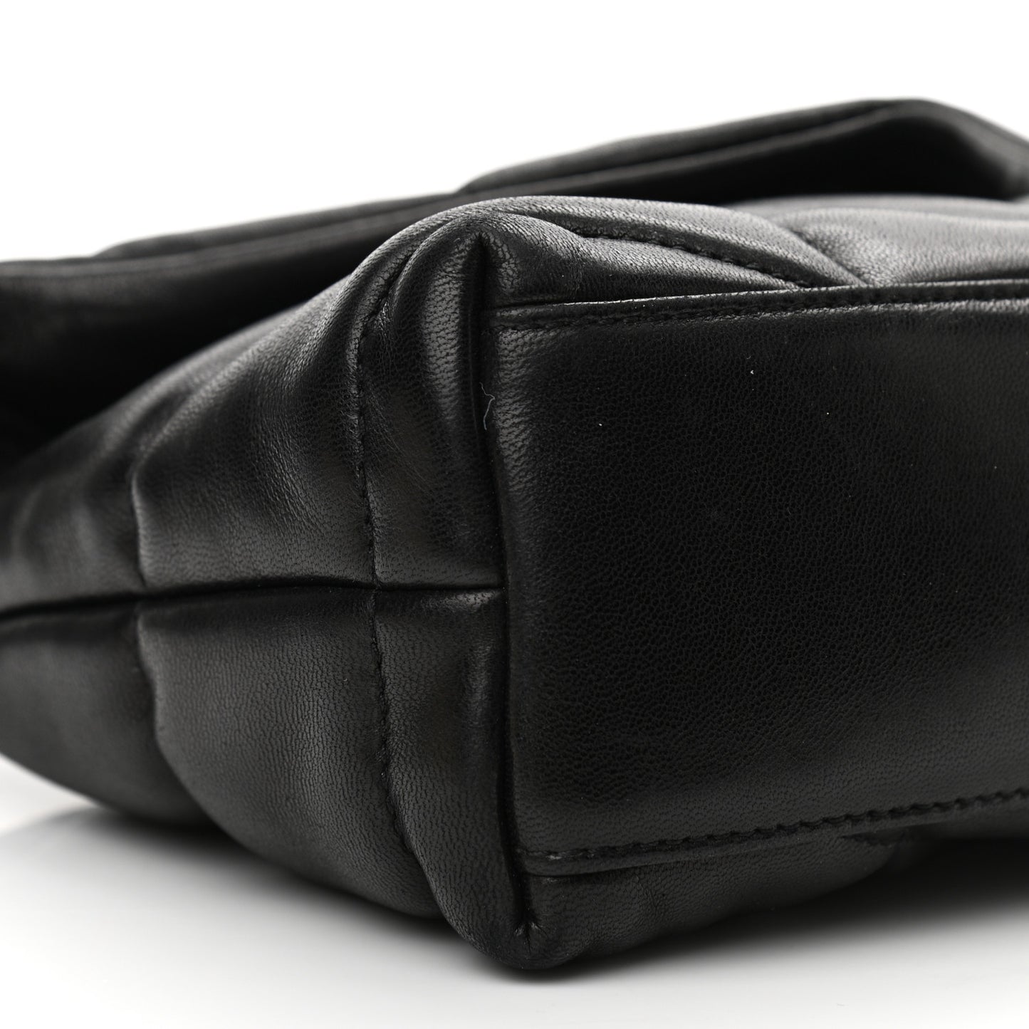 Lambskin Quilted Toy Loulou Puffer Monogram Chain Satchel Black