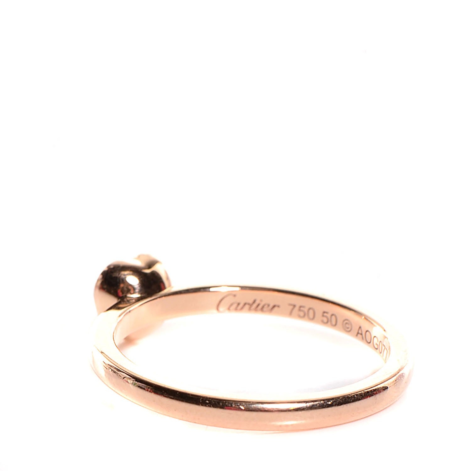 Cartier 18K Pink Gold Diamond D'Amour Heart Ring 50 5.25 3 of 6